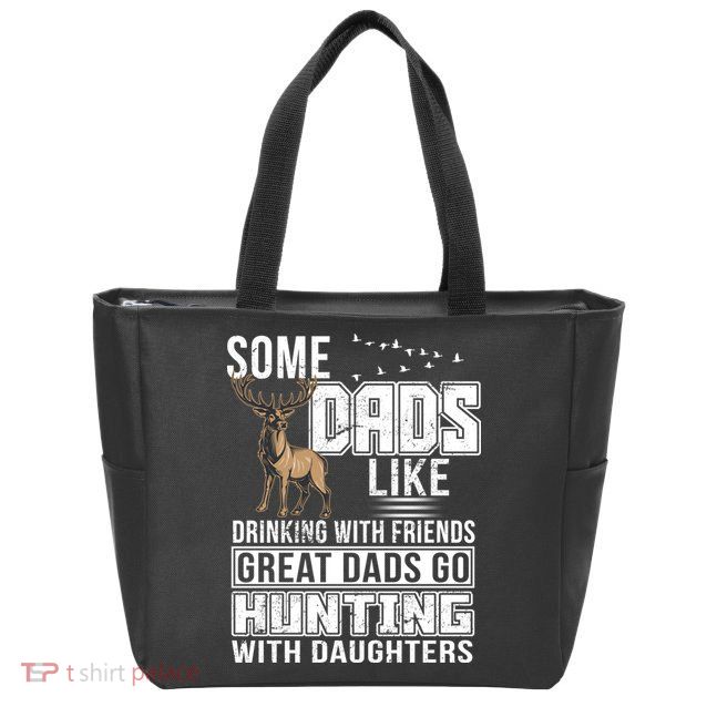 Dad Hunting With Daughters Zip Tote Bag