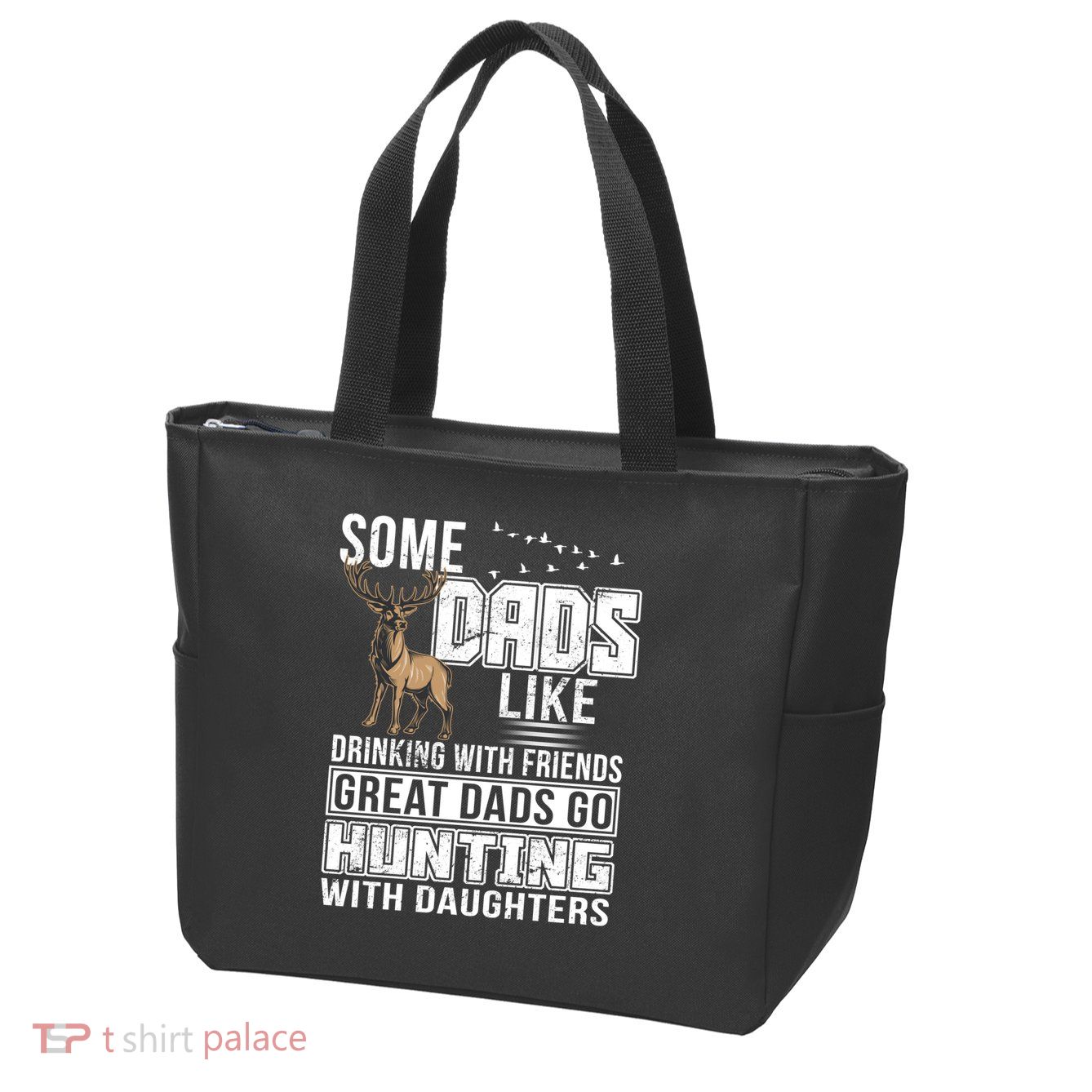 Dad Hunting With Daughters Zip Tote Bag