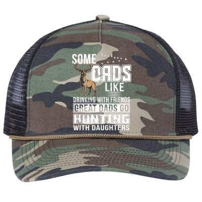 Dad Hunting With Daughters Retro Rope Trucker Hat Cap