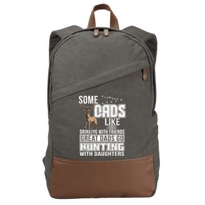 Dad Hunting With Daughters Cotton Canvas Backpack