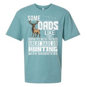 Dad Hunting With Daughters Sueded Cloud Jersey T-Shirt