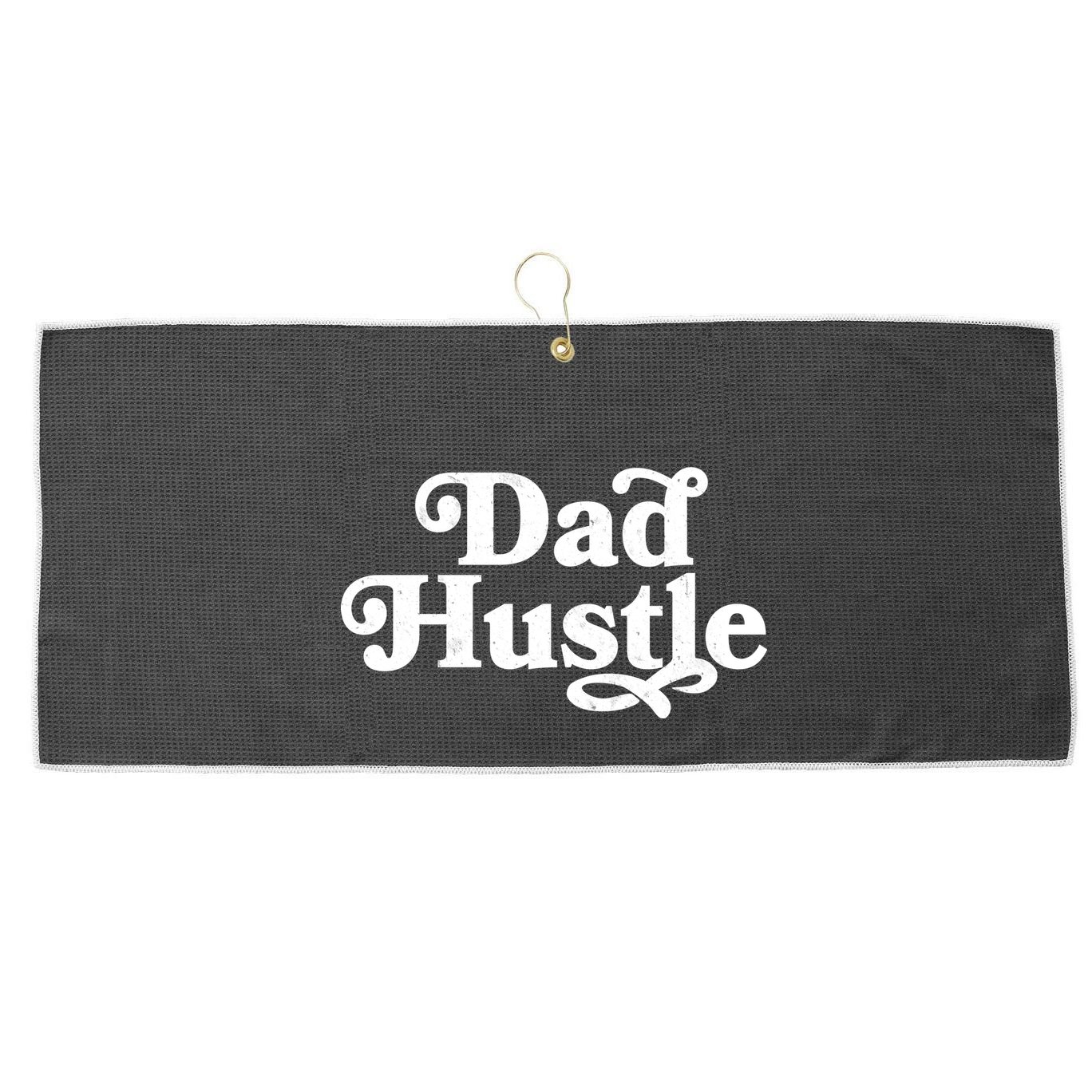 Dad Hustle Large Microfiber Waffle Golf Towel