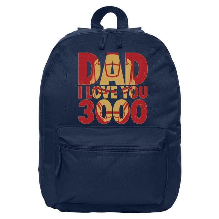 Dad I Love You 3000 Superhero Father's Day 16 in Basic Backpack