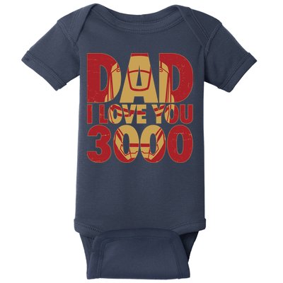 Dad I Love You 3000 Superhero Father's Day Baby Bodysuit