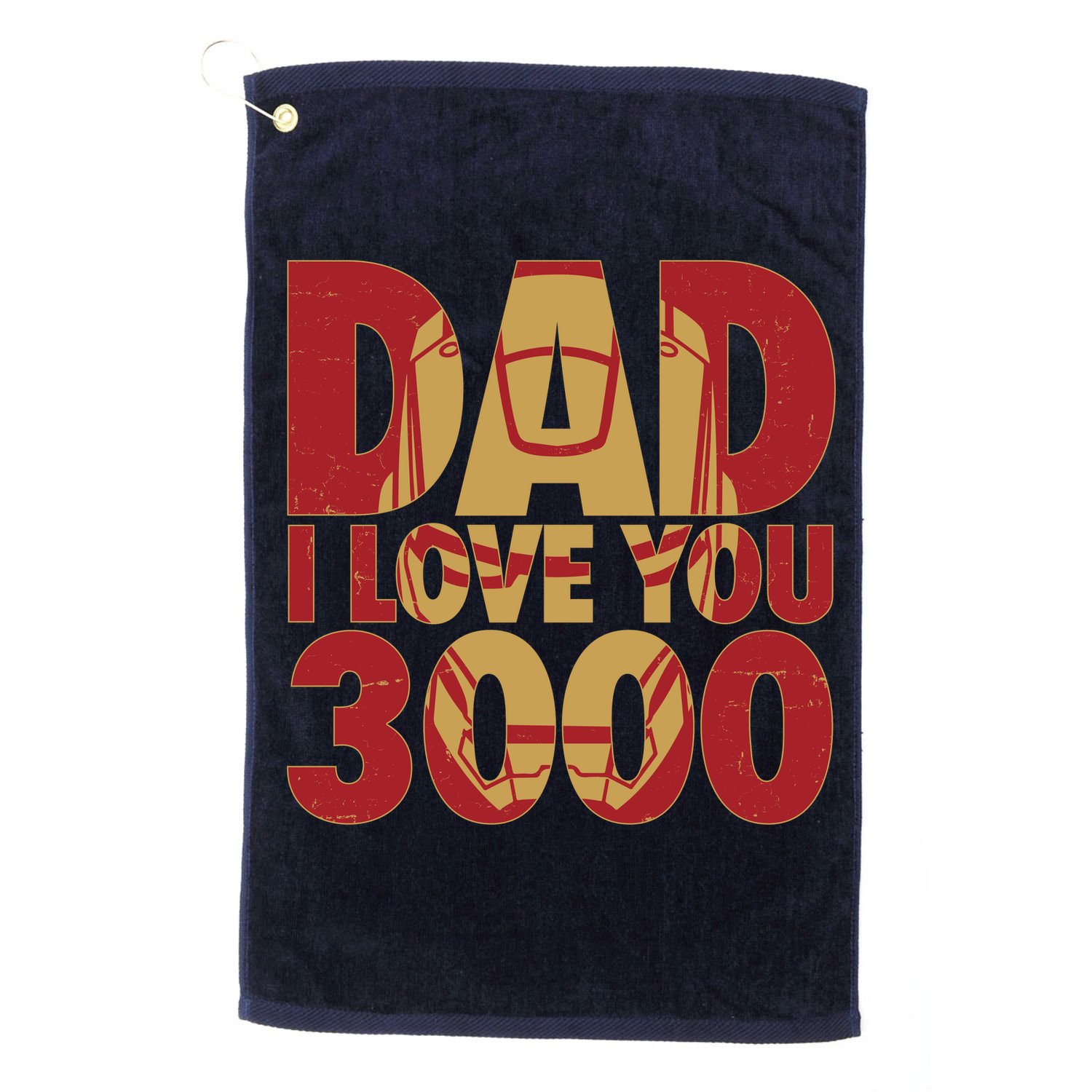 Dad I Love You 3000 Superhero Father's Day Golf Towel