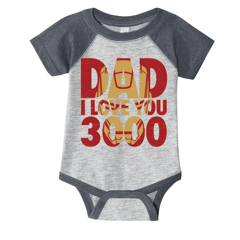 Dad I Love You 3000 Superhero Father's Day Infant Baby Jersey Bodysuit