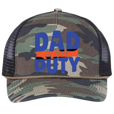 Dad Is Off Duty Retro Rope Trucker Hat Cap