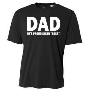 Dad It's Pronounced Boss Cooling Performance Crew T-Shirt