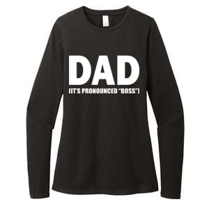 Dad It's Pronounced Boss Womens CVC Long Sleeve Shirt