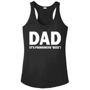 Dad It's Pronounced Boss Ladies PosiCharge Competitor Racerback Tank