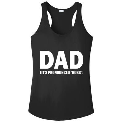 Dad It's Pronounced Boss Ladies PosiCharge Competitor Racerback Tank