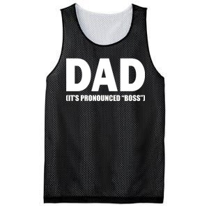 Dad It's Pronounced Boss Mesh Reversible Basketball Jersey Tank