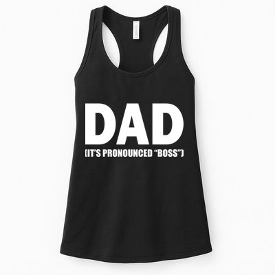 Dad It's Pronounced Boss Womens Tank Top