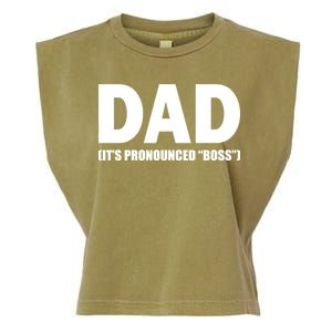 Dad It's Pronounced Boss Garment-Dyed Women's Muscle Tee