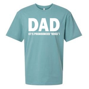 Dad It's Pronounced Boss Sueded Cloud Jersey T-Shirt