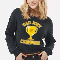 Dad Joke Champion Cropped Pullover Crew