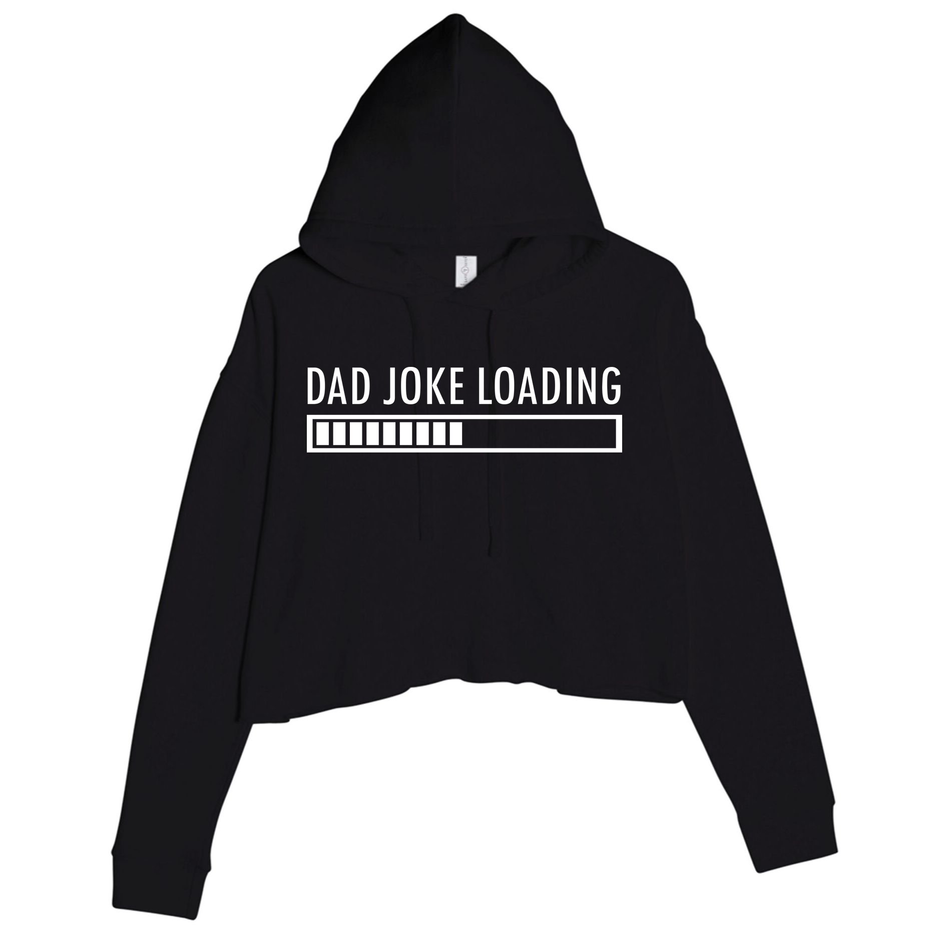 Dad Joke Loading Crop Fleece Hoodie
