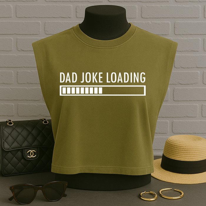 Dad Joke Loading Garment-Dyed Women's Muscle Tee
