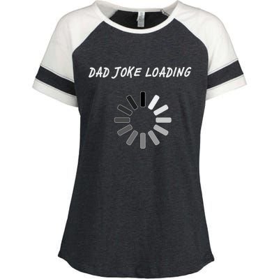 Dad Joke Loading Funny Father's Day Enza Ladies Jersey Colorblock Tee