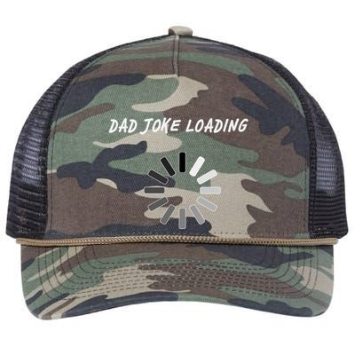 Dad Joke Loading Funny Father's Day Retro Rope Trucker Hat Cap