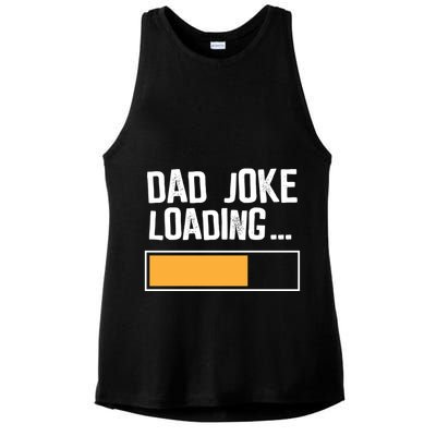Dad Joke Loading Funny Style Ladies PosiCharge Tri-Blend Wicking Tank