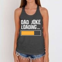 Dad Joke Loading Funny Style Women's Knotted Racerback Tank