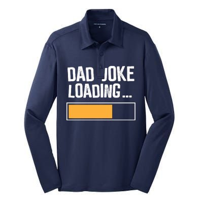 Dad Joke Loading Funny Style Silk Touch Performance Long Sleeve Polo