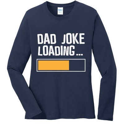Dad Joke Loading Funny Style Ladies Long Sleeve Shirt
