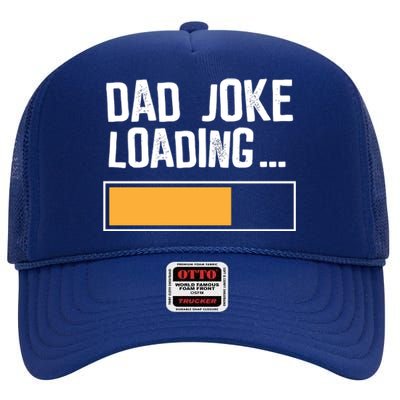 Dad Joke Loading Funny Style High Crown Mesh Back Trucker Hat