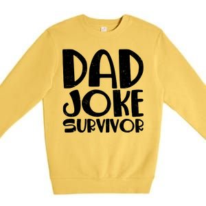 Dad Joke Survivor Premium Crewneck Sweatshirt