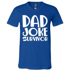 Dad Joke Survivor V-Neck T-Shirt