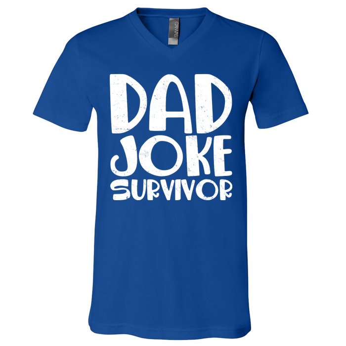 Dad Joke Survivor V-Neck T-Shirt