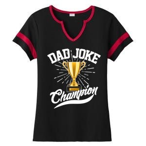 Dad Joke World Champion Ladies Halftime Notch Neck Tee