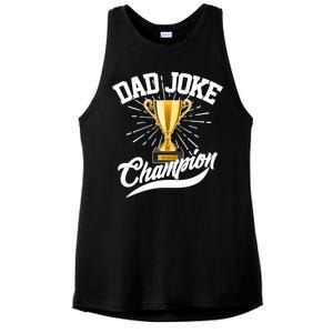 Dad Joke World Champion Ladies PosiCharge Tri-Blend Wicking Tank