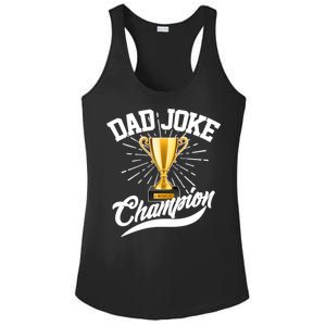 Dad Joke World Champion Ladies PosiCharge Competitor Racerback Tank