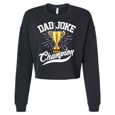 Dad Joke World Champion Cropped Pullover Crew