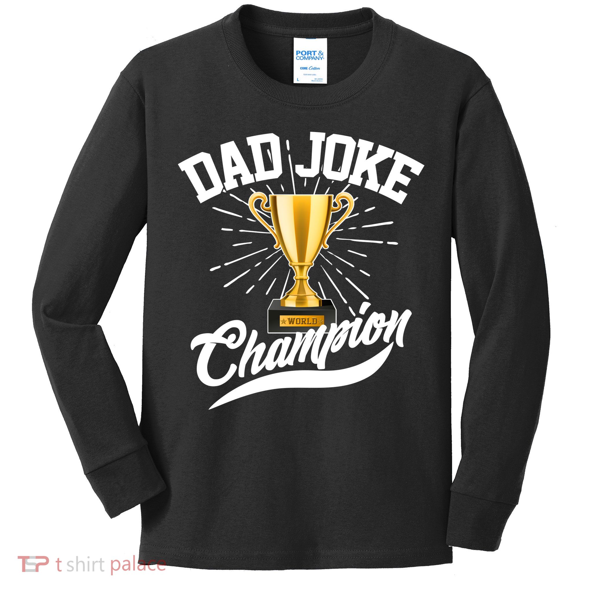 Dad Joke World Champion Kids Long Sleeve Shirt