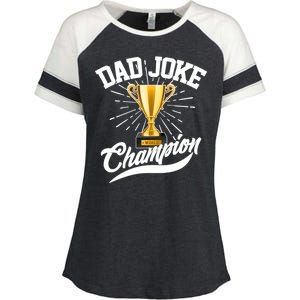 Dad Joke World Champion Enza Ladies Jersey Colorblock Tee