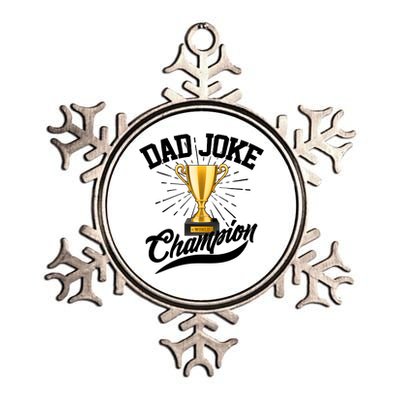 Dad Joke World Champion Metallic Star Ornament