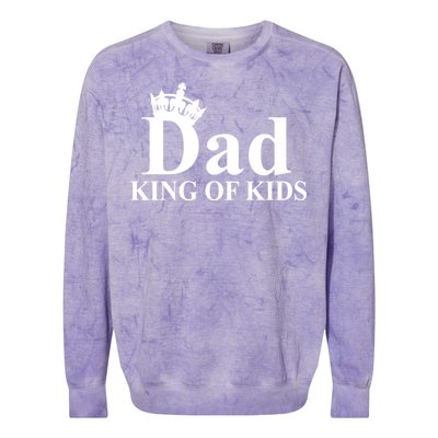 Dad King of Kids Colorblast Crewneck Sweatshirt