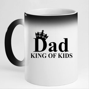 Dad King of Kids 11oz Black Color Changing Mug