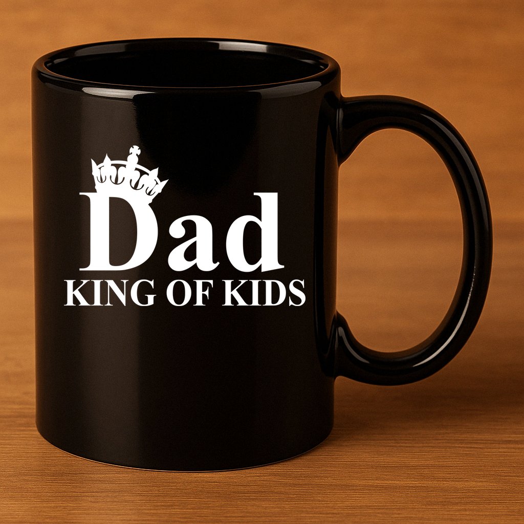 Dad King of Kids 11oz C Handle Ceramic Mug