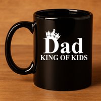 Dad King of Kids 11oz C Handle Ceramic Mug