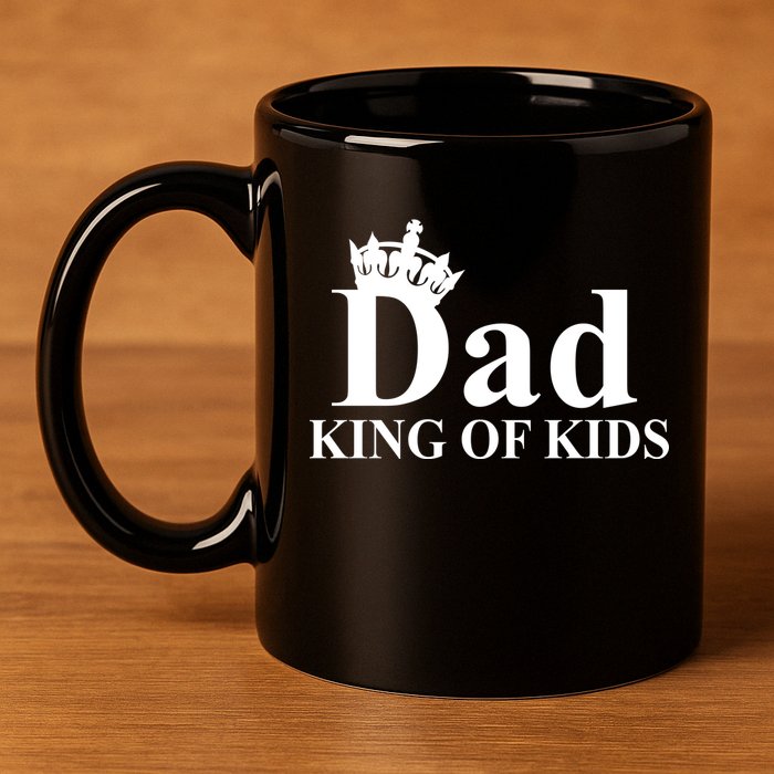 Dad King of Kids 11oz C Handle Ceramic Mug