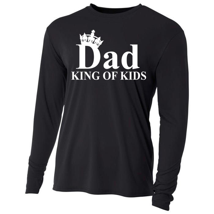 Dad King of Kids Cooling Performance Long Sleeve Crew