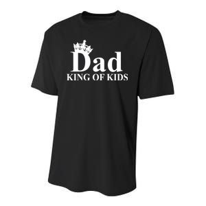 Dad King of Kids Youth Performance Sprint T-Shirt