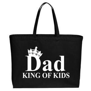 Dad King of Kids Cotton Canvas Jumbo Tote