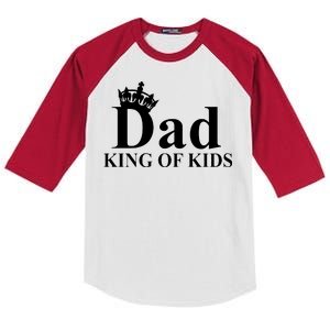 Dad King of Kids Kids Colorblock Raglan Jersey