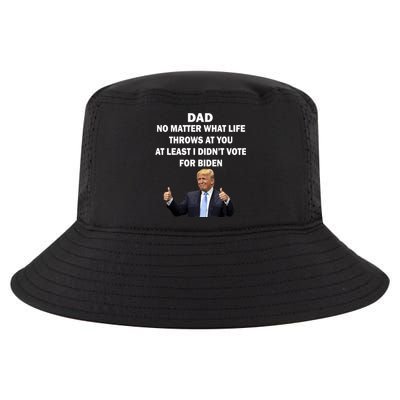 Dad Least I Didn't Vote Biden Funny Pro Republican Cool Comfort Performance Bucket Hat