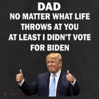Dad Least I Didn't Vote Biden Funny Pro Republican 7 Panel Mesh Trucker Snapback Hat
